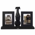 Picture frame diptych, greyhound black